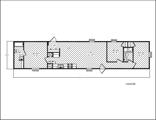3 Bed 2 Bath 14×66 singlewide Units in Fort Myers Florida